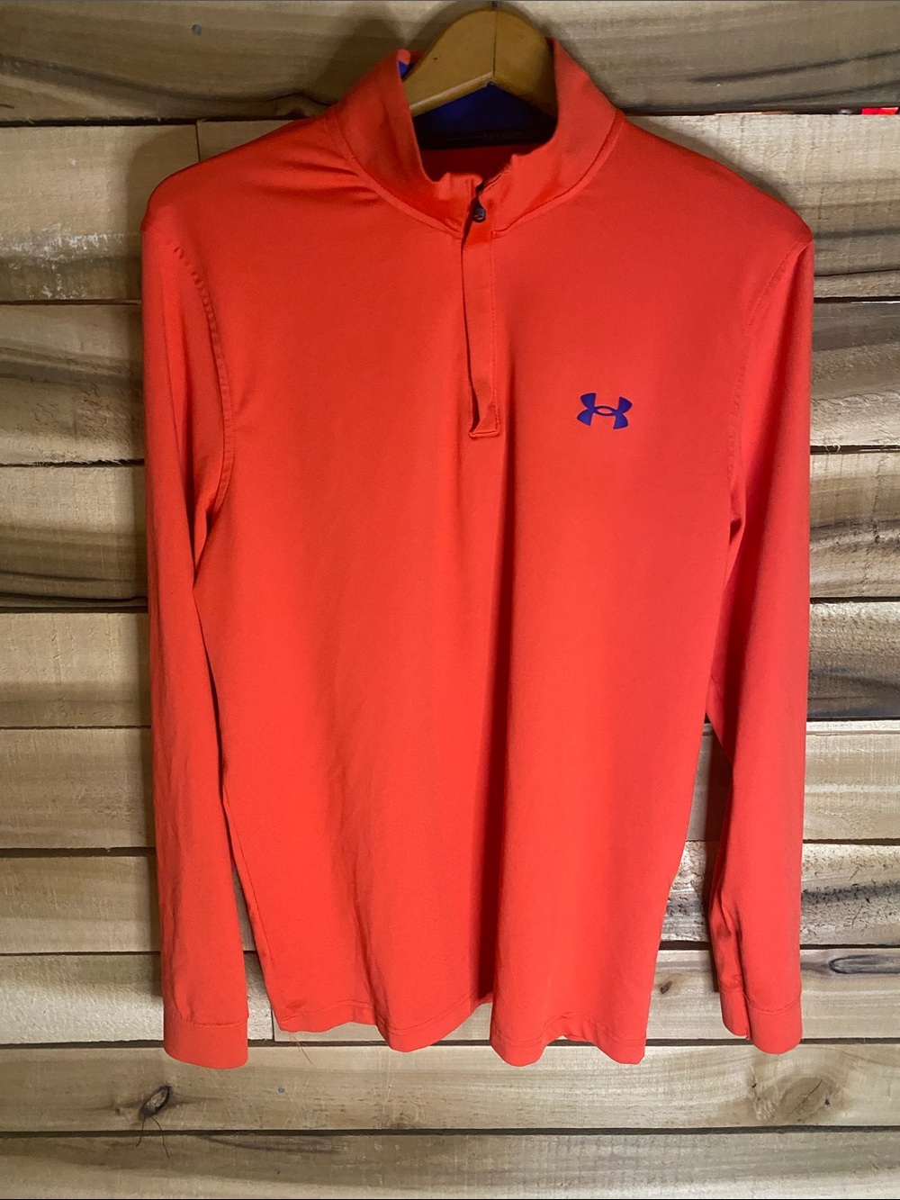 Under Armour Golf Men's Long-Sleeve Quarter-Zip Pullover — Orange size medium